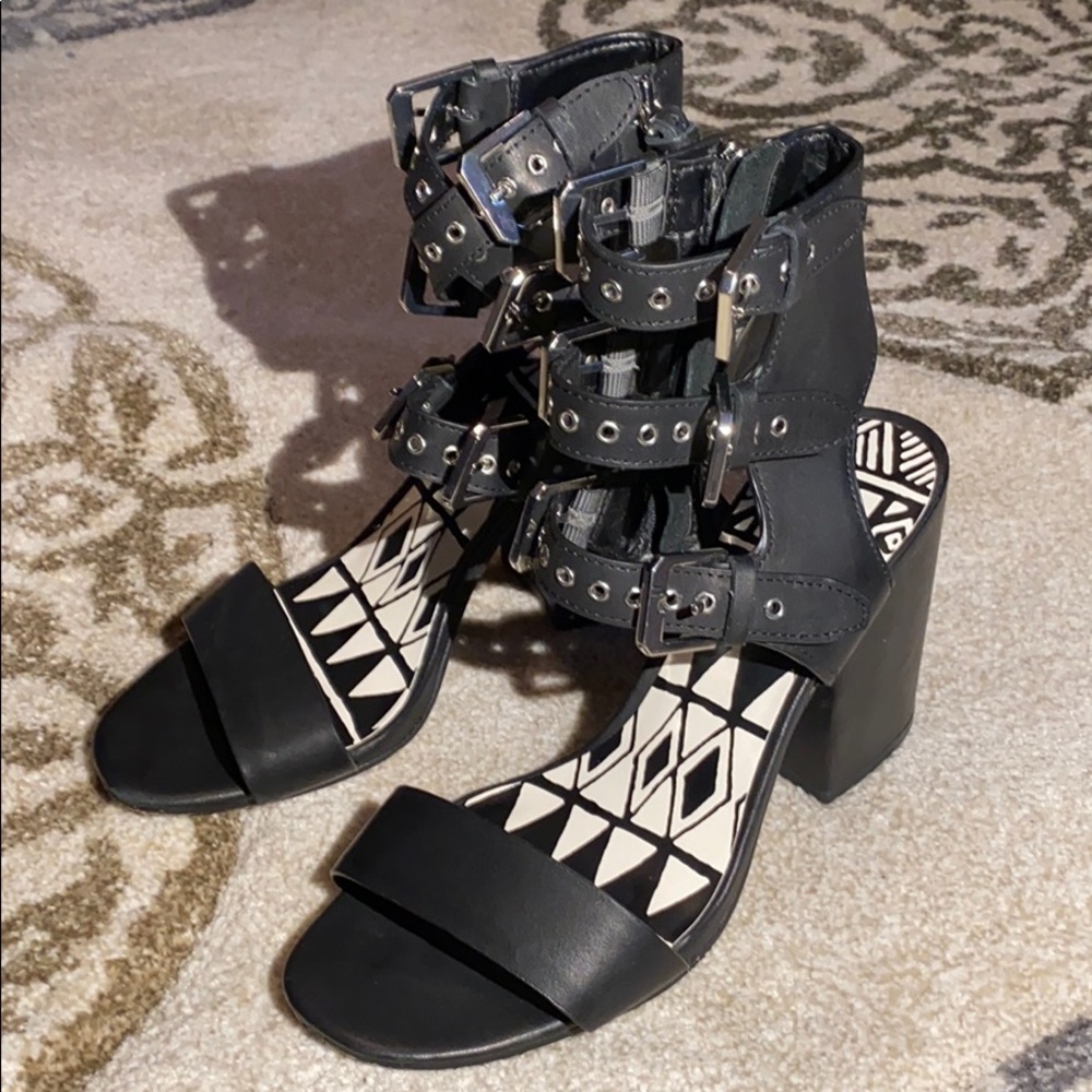 Dolce Vita Eden block heel ankle strap moto sandal